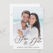 Save The Date Mariage Simple Et Élégant Enregistrer La Date (Devant / Derrière)