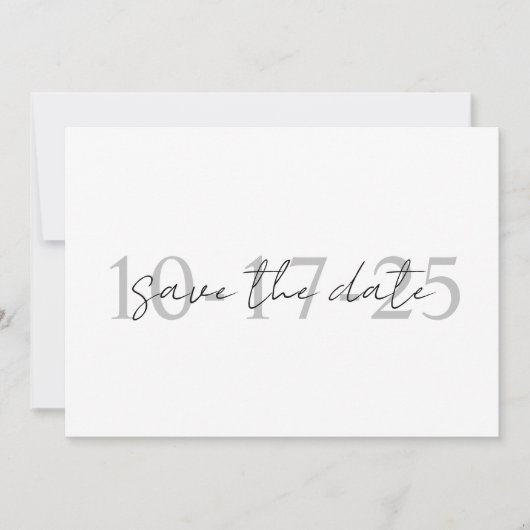 Save The Date Mariage simple et élégant Enregistrer la date Invi (Devant)
