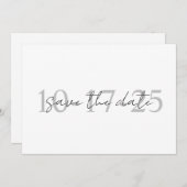 Save The Date Mariage simple et élégant Enregistrer la date Invi (Devant / Derrière)