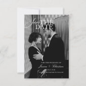 Save The Date Mariage simple et moderne avec une esthétique de l (Devant)