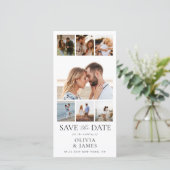 Save The Date Mariage simple et moderne de collage photo (Debout devant)