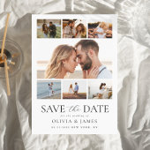 Save The Date Mariage simple et moderne de collage photo