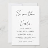 Save The Date Mariage simple et moderne Enregistrer la date (Devant)