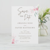 Save The Date Mariage simple Fleur élégant (Debout devant)