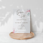Save The Date Mariage simple Fleur élégant