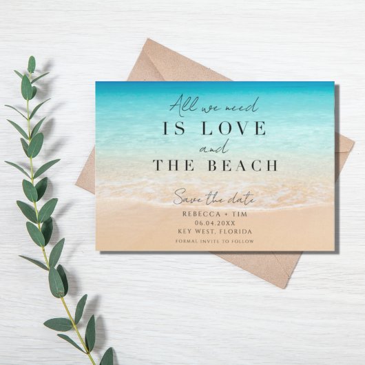 Save The Date Mariage Simple Florida Beach