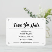 Save The Date Mariage simple manuscrit (Debout devant)