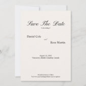 Save The Date Mariage Simple Minimal Script Élégant (Devant)