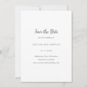 Save The Date Mariage Simple Moderne (Devant)