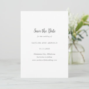 Save The Date Mariage Simple Moderne