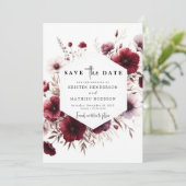 Save The Date Mariage simple moderne de Bourgogne (Debout devant)