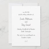 Save The Date Mariage Simple Moderne Manuscrit (Devant)