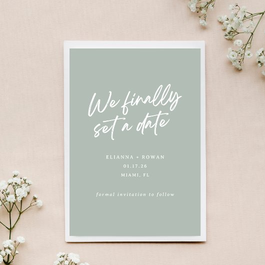Save The Date Mariage Simple Moderne Nous avons enfin fixé une d