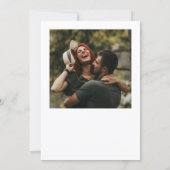 Save The Date Mariage Simple Photo Classique Vert Émeraude (Dos)
