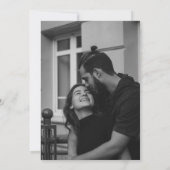 Save The Date Mariage simple photo et monogramme en écriture man (Dos)