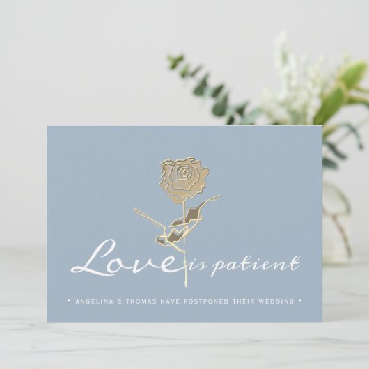 Save The Date Mariage Simple Reporté Modifier La Date (Debout devant)