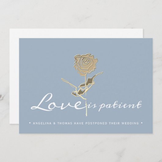 Save The Date Mariage Simple Reporté Modifier La Date (Devant / Derrière)