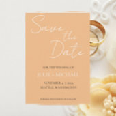 Save The Date Mariage Simple Style Peach