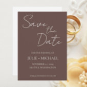 Save The Date Mariage Simple Style Taupe