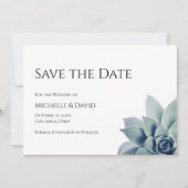Save The Date Mariage simple Succulent du désert botanique (Devant)