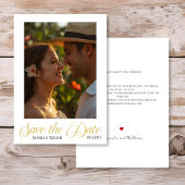 Save The Date Mariage simple texte et photo