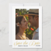 Save The Date Mariage simple texte et photo (Devant)