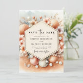 Save The Date Mariage simple Watercolor Beach (Debout devant)