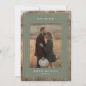 Save The Date Mariage site Web QR Photo encadrée minimaliste ver (Devant)