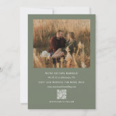 Save The Date Mariage site Web QR Photo encadrée minimaliste ver (Dos)
