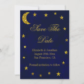 Save The Date Mariage sous le ciel nocturne céleste (Devant)