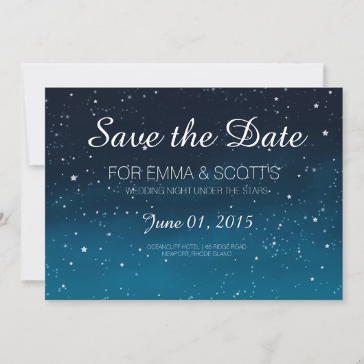 Save The Date Mariage sous les étoiles Enregistrer la date (Devant)