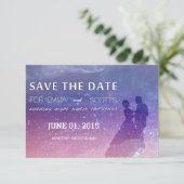 Save The Date Mariage sous les étoiles enregistrer la date coupl (Debout devant)