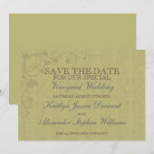 Save The Date Mariage Spécial Vignoble Enregistrer La Date (Devant / Derrière)