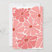 Save The Date mariage super moderne marguerite rose (Dos)