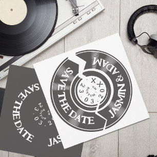 Save The Date Mariage Super noir noir noir disque vinyle