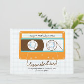 Save The Date Mariage sur bande mixte Indie (Orange/Ciel) Économ (Debout devant)