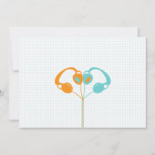 Save The Date Mariage sur bande mixte Indie (Orange/Ciel) Économ (Dos)