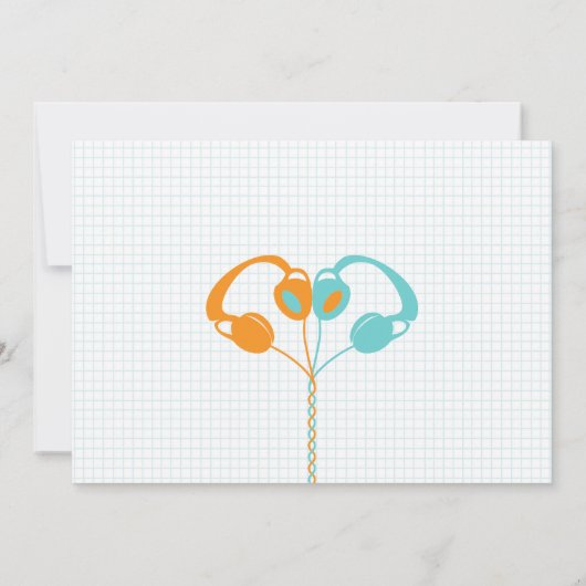 Save The Date Mariage sur bande mixte Indie (Orange/Ciel) Économ (Dos)