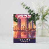 Save The Date Mariage sur la côte de Miami en Floride (Debout devant)
