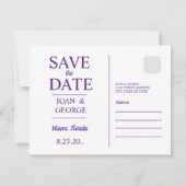 Save The Date Mariage sur la côte de Miami en Floride (Dos)