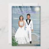 Save The Date Mariage sur la Plage (Devant)