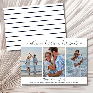 Save The Date Mariage sur la Plage 3 Photo Enregistrer la Date