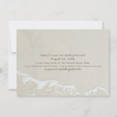 Save The Date Mariage sur la plage avec cœur dans le sable (Dos)