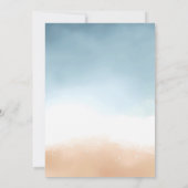 Save The Date Mariage sur la plage de sable de l'océan bleu (Dos)