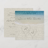 Save The Date Mariage sur la plage de sable scintillant, Enregis (Devant / Derrière)
