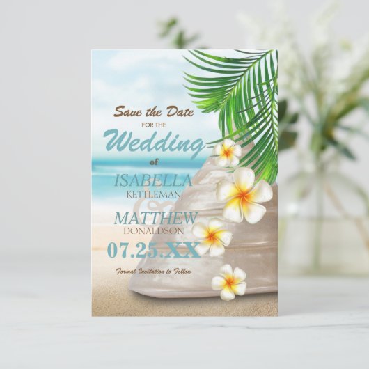 Save The Date Mariage sur la plage - Enregistrer la date (Debout devant)