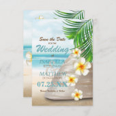 Save The Date Mariage sur la plage - Enregistrer la date (Devant / Derrière)