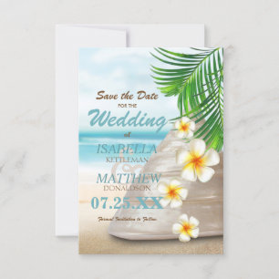 Save The Date Mariage sur la plage - Enregistrer la date