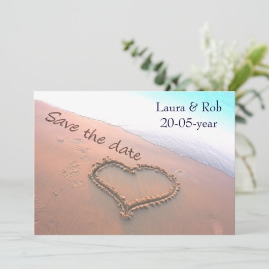 Save The Date mariage sur la plage Enregistrer la date (Debout devant)