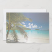 Save The Date Mariage sur la plage,Palmiers, Sable Enregistrer l (Dos)